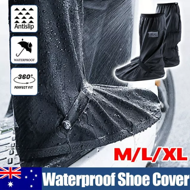 Waterproof Boot Gear Reusable Overshoe Rain Shoe Covers Anti-slip Shoe Cover AU