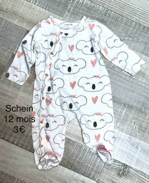 Schein 12 Mois Bébé Fille : Pyjama Babygros Coton Bébé Fille