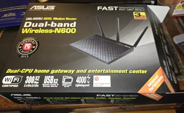 Asus DSL-N55U Adsl Modem router - Dual Band - Wireless N600