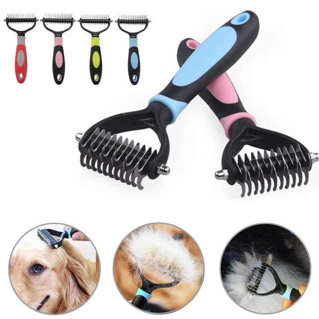 Pet Dog Cat Hair Fur Shedding Trimmer Dematting Grooming Rake Comb Brush Tool US