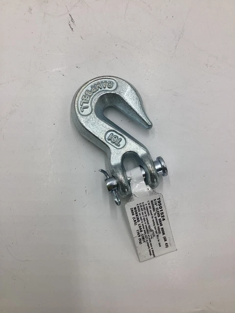 (QTY5) NEW Campbell T9501524 Clevis Grab Hook Grade 43 Zinc Plated 5/16"