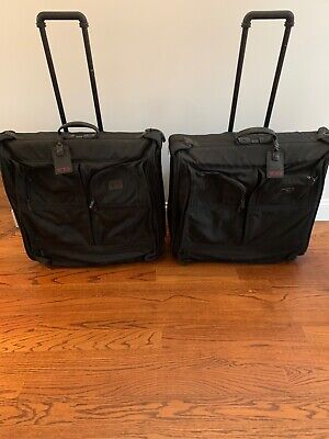 (2) Tumi 50” Deluxe Rolling Oversized Garment Bags Black Nylon Luggage