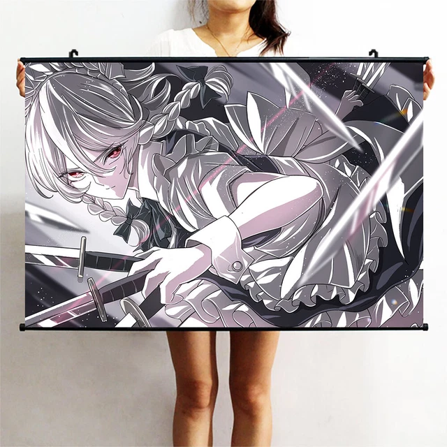 touhou izayoi sakuya Cosplay Home Decor Scroll Painting Wall Art 41x57cm F12