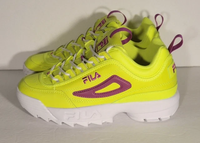 Yellow fila sneakers discount