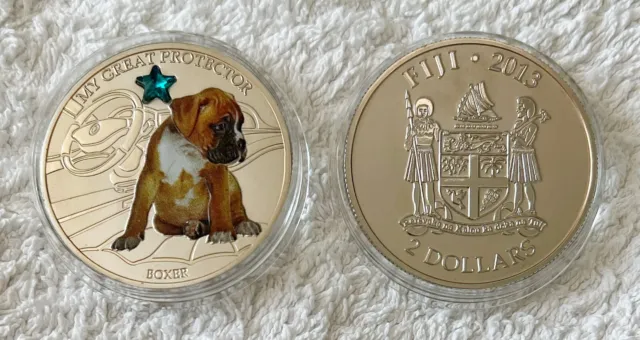Rare Fiji Boxer .999 Silver Layered Coin - Add to Your Collection!