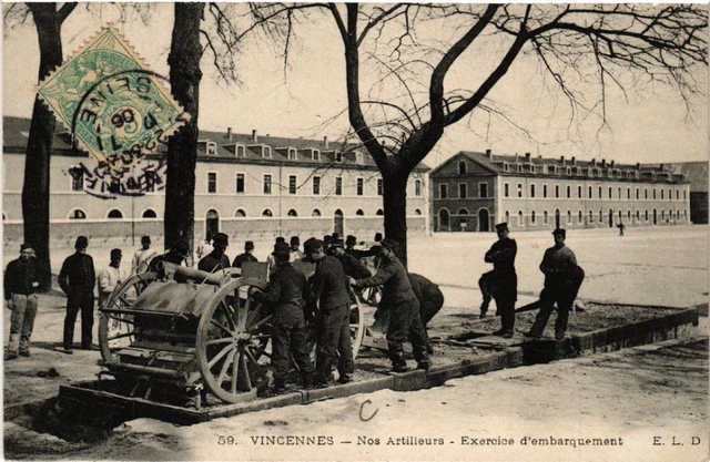 CPA VINCENNES - Nos Artilleurs - Exercise d'embarquement (519336)