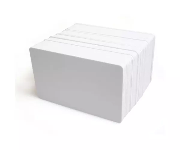 Premium Blank White Plastic ID Cards (CR80, PVC 760 Microns) - FREEPOST