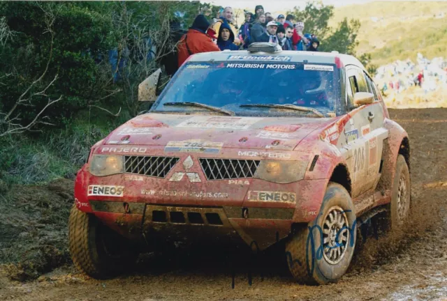 Miki Biasion Hand Signed 12x8 Photo Rally Autograph Mitsubishi