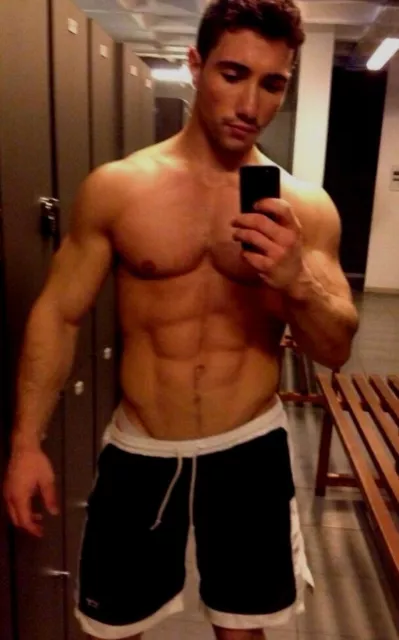 Shirtless Male Muscular Hunk Beefcake Locker Room Jock Hot Guy Photo X F Picclick