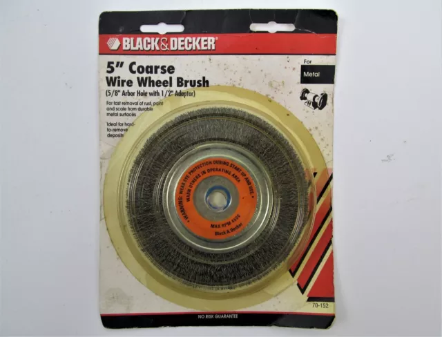 Black & Decker 70-152 5" cepillo de rueda de alambre grueso metal elimina la escala de pintura de óxido