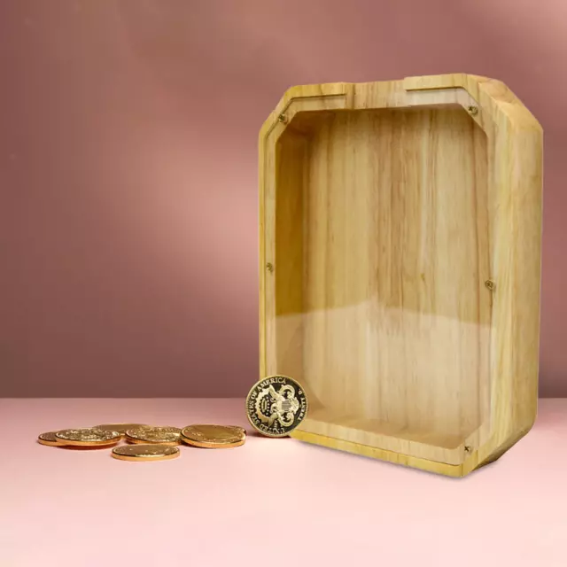 Acheter Tirelire en bois, boîte d'économie d'argent hexagonale