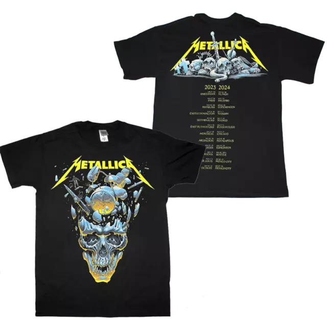 METALLICA BAND THRASH Metal Tour 2023 2024 Event TShirt Black Fullsize