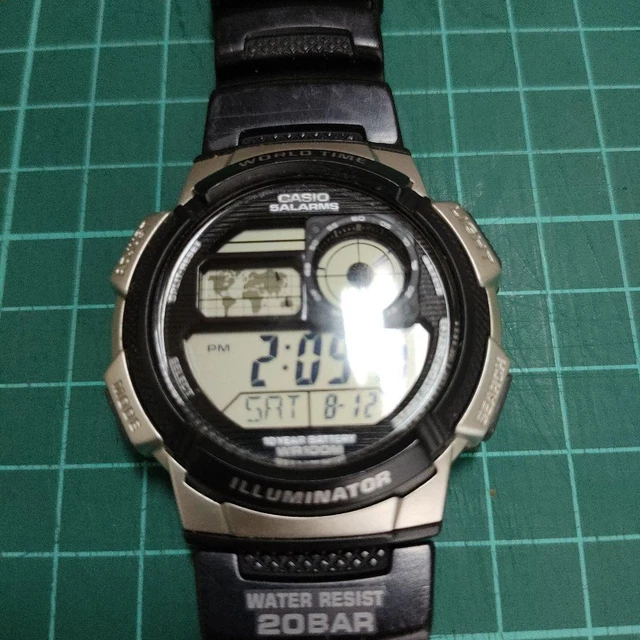 CASIO SALARMS 3198 AE-100W 10year Battery Water Resist 20bar