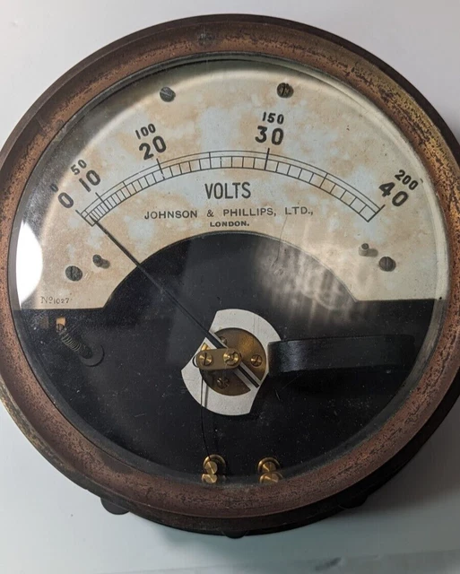 Antique Johnson & Phillips Electrical Instrument Volts Meter Steampunk London Antique Johnson & Phillips Electrical Instrument Volts Meter Steampunk London