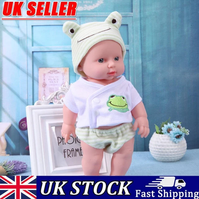 30cm Finished Doll Washable PVC 3D Prop Doll Baby Companion Toys (Green)