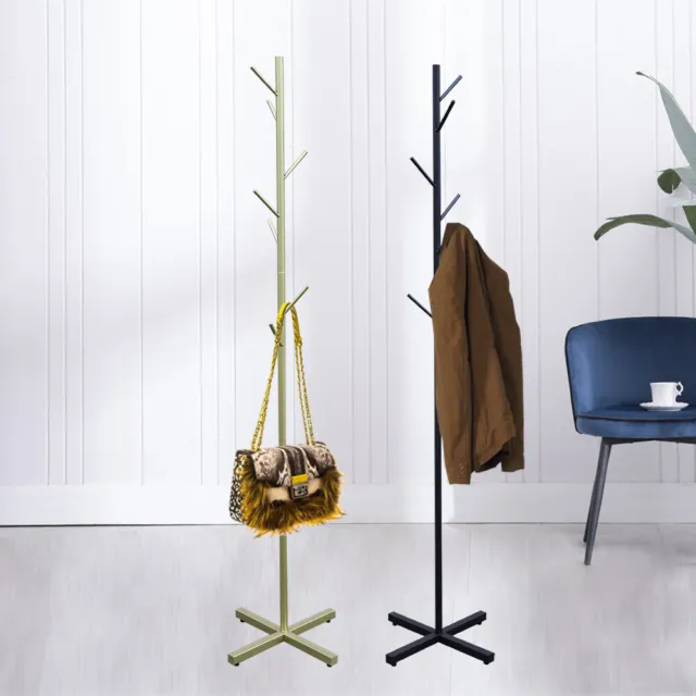 7 Hooks Coat Rack Standing Free Standing Hall Tree Hat Hanger Umbrella Hanger