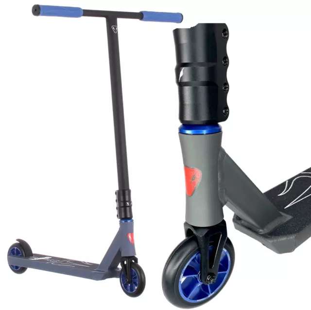 Anaquda Shiva Stunt-Scooter H=88cm Kinder Park Trick Tret Roller grau / blau