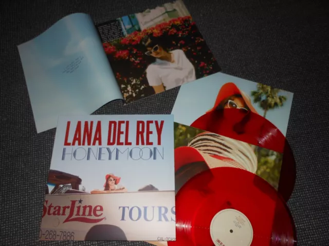 Lana Del Rey 2 Lp Honeymoon 2015 Red Translucent Vinyl Euro Press Nm