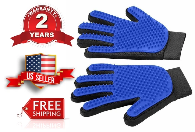 Pet Grooming Glove Dog Cat Hair Brush Fur Remover Massage Deshedding mitt Bath