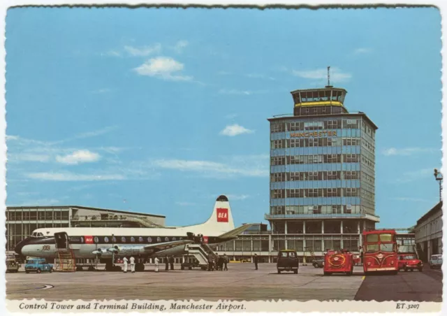 CONTROL TOWER & TERMINAL, MANCHESTER AIRPORT - Lancashire Aviation  Postcard