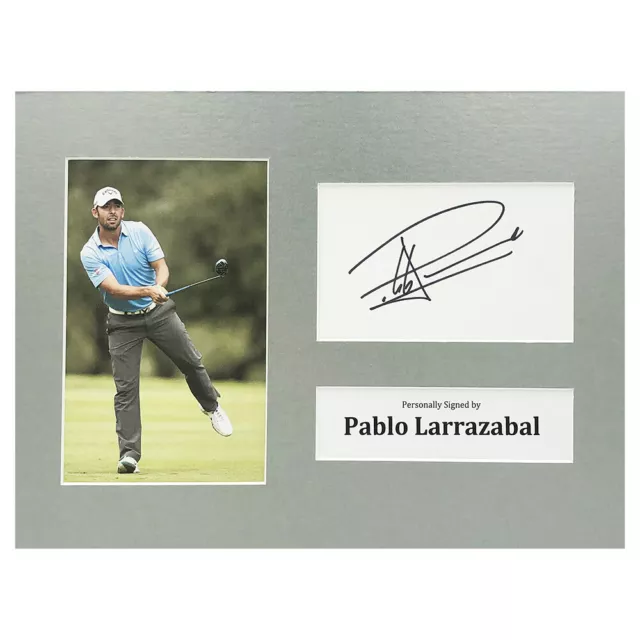 Display fotografico firmato Pablo Larrazabal - icona golf 12x8 + COA