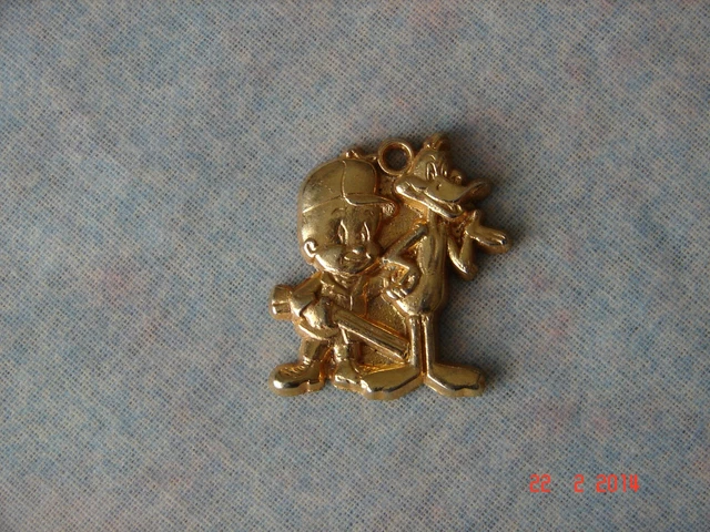 Fève Métal Doré Brillant - Personnages Elmer et Daffy Duck