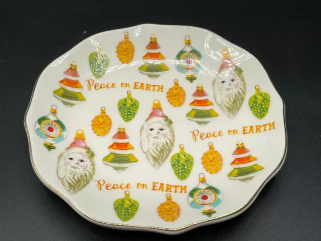 Booville by Magenta Peace on Earth Christmas Decorative Holiday Desert Plate