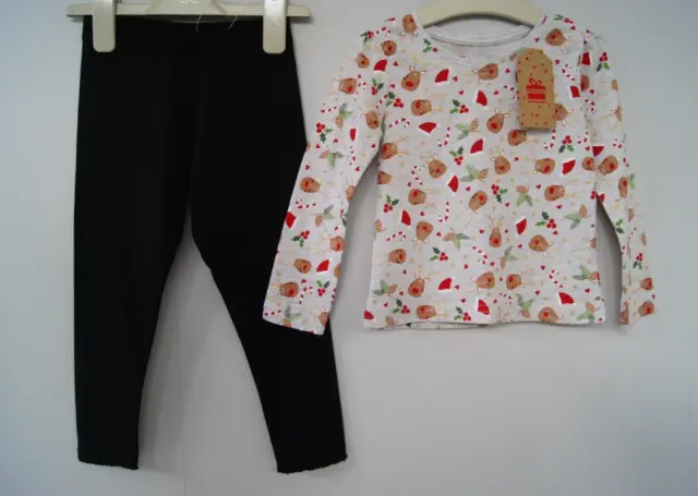 Girls Christmas Top, Tunic, Leggings, Cardigan Outfits Age 2-3 Years Next Etc 3