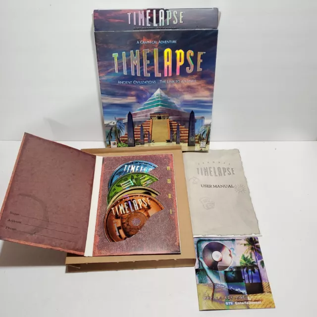 TIMELAPSE Ancient Civilizations The Link To Atlantis PC CD-ROM GTE Big Box Game