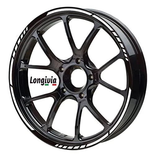 LONGIVIA ® Liseret de Jante Moto Blanc Réfléchissantes Stickers Jante Scooter...