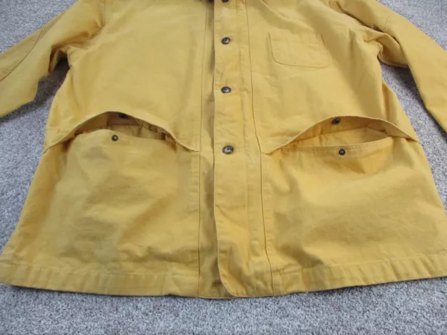VINTAGE Lewis Creek Parka Jacket Mens XXL Yellow Canvas Cotton Plaid Lined FLAW 3