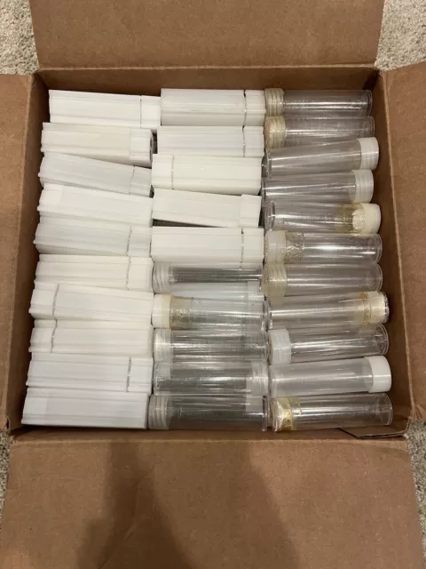 200 Assorted USED Penny Round and Square Coin Tubes Holders