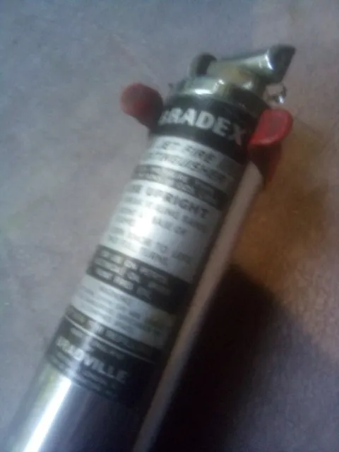 Bradex Jet Fire Extinguisher Classic Car Chrome And Bracket Mg BMC Bradville 60s