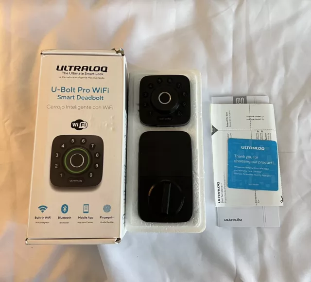 ULTRALOQ U-Bolt Pro WiFi Smart Deadbolt - Fingerprint - OPEN BOX / USED