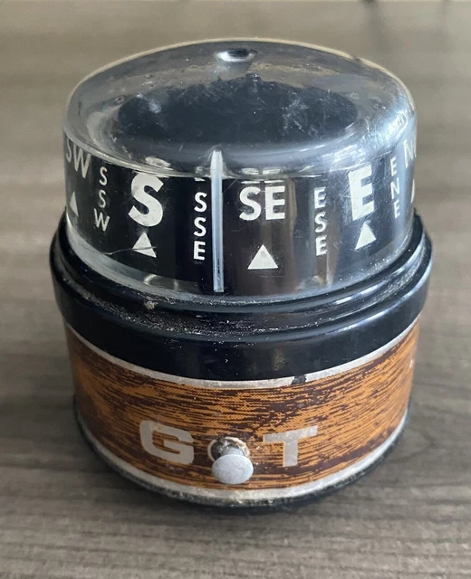 VINTAGE GT COMPASS Dashboard Boat Wood Grain 34.99 PicClick