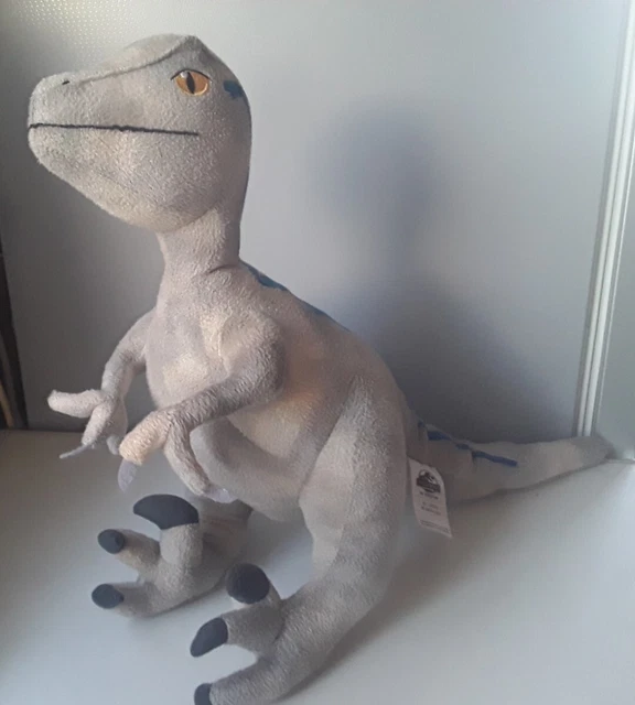JURASSIC WORLD PLUSH Blue Raptor 14" Tall 20" Long Soft Toy £8.00