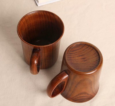 2 Pezzi Jujube Tazza di Legno Tea Set in Legno Tazza da tè Solid Wood Cup Naturale Mug per caffè Birra Tea Juice Milk Fatto a Mano con Sorprendente Maestria e Materiali di Gualitŕ 