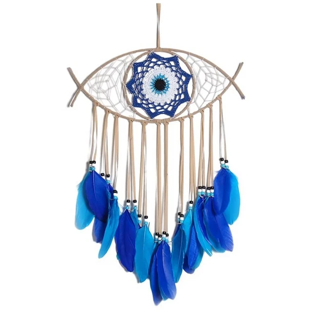 EVIL EYE DREAM Catchers for Bedroom Hand-Woven Macrame Dreamcatcher ...