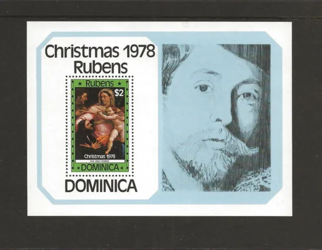 1978 Dominica Christmas Paintings SG MS625 MNH