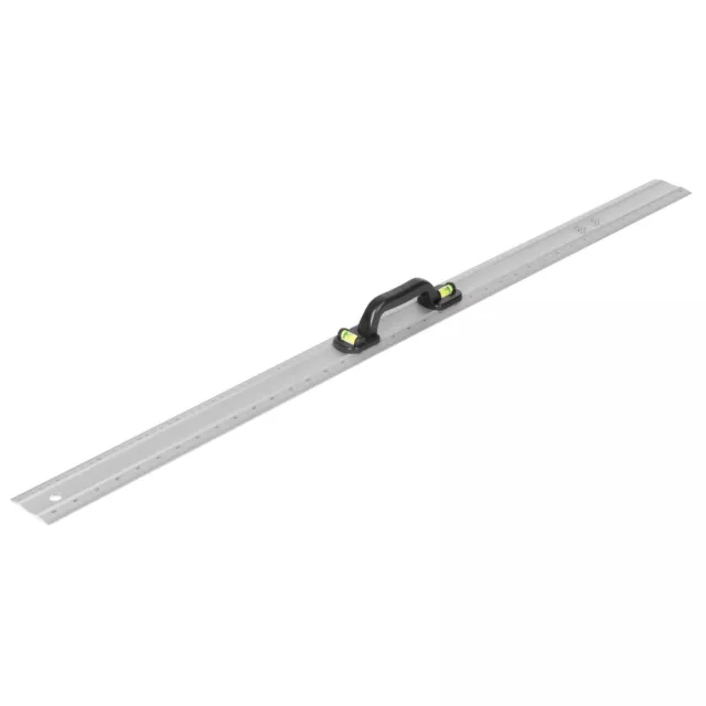 Aluminium Spirit Level & Ruler with Two Spirit Gauges, CM & Inch, Handle, 1000mm