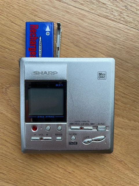 Enregistreur MiniDisc Sharp MD-MT180 MDLP - Entrée Optique - Vintage, Pour Pièces