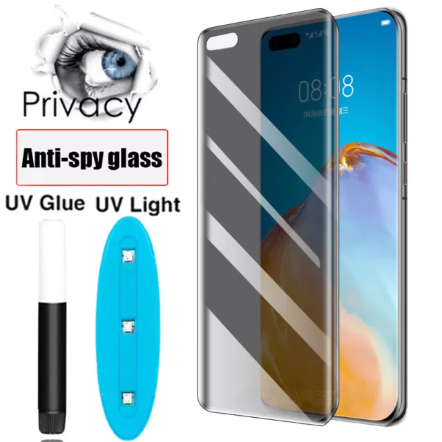 UV Anti-Spy Privacy Screen Protector Glass For Honor 90 80 70 60 SE 50 30 Pro