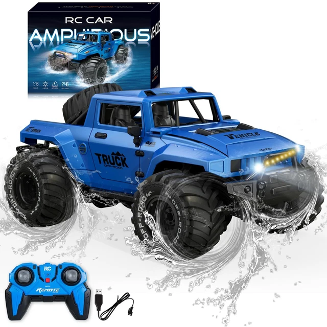 Remote Control Care Model BORSCELLOR REMOTE CONTROL Car, Amphibious RC Cars 1:16 Waterproof ...