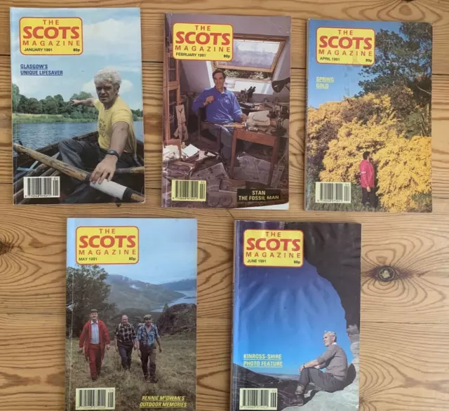 The Scots Magazine 1991 bundle x 5 Issues Job Lot Scottish Scotland VINTAGE