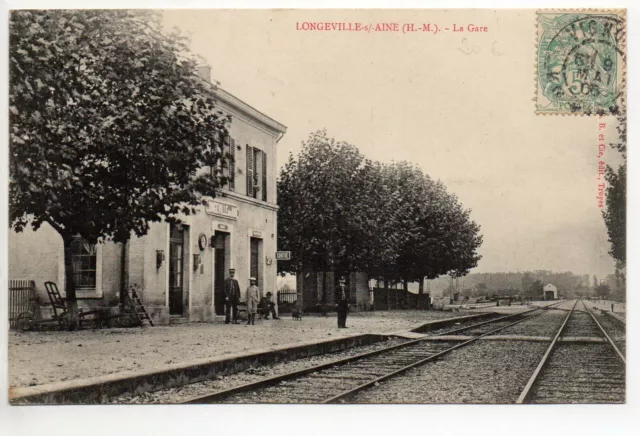 LONGEVILLE SUR AISNE  Haute Marne CPA 52 la gare