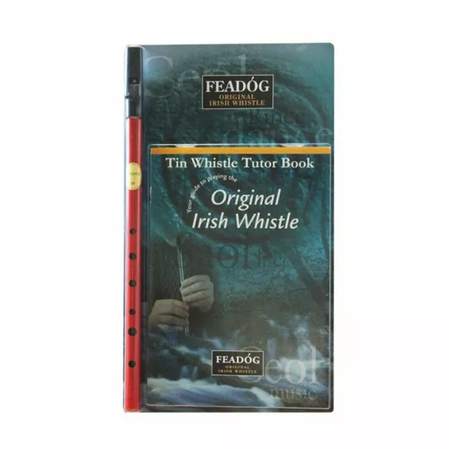 Feadog Red D Irish Tin Whistle - DOUBLE PACK