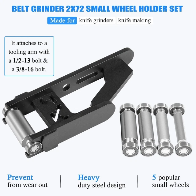 Belt Grinder 2x72 Small Wheel Holder Set with 5 Size Wheel for Knife Grinder 2
