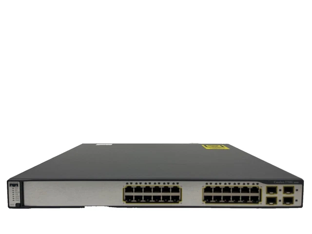 CISCO CATALYST 3750G-24TS-S1U 24 PORT NETWORK SWITCH WS-C3750G-24TS-S1U ...