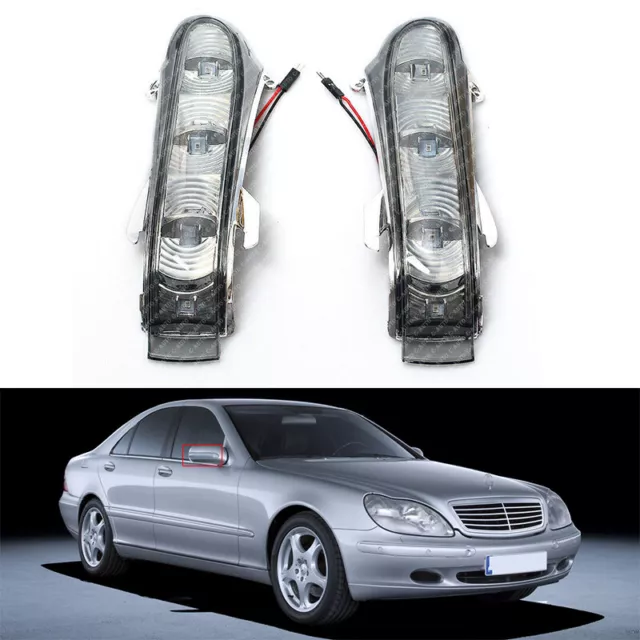 Pair For Mercedes Benz W220 W215 S/CL 1999-2003 Side Mirror Turn Signal Light