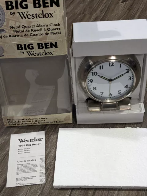 Big Ben Westclox Metal Quartz Alarm Clock